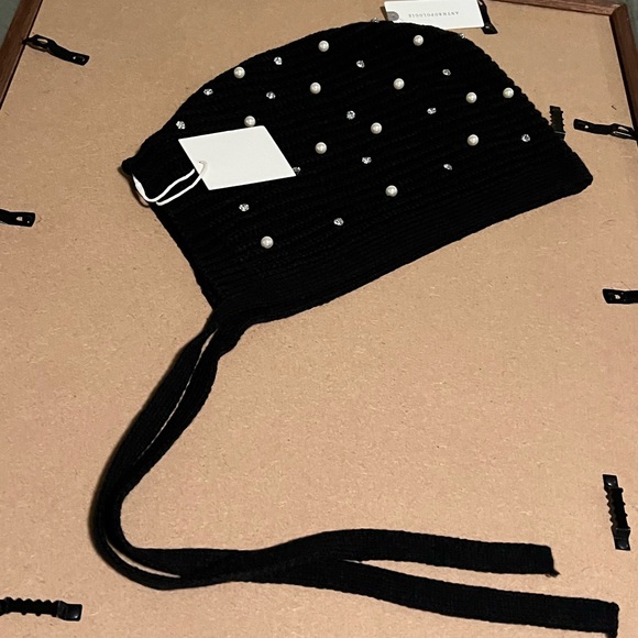 Anthropologie Black Pearl-Embellished Hat - Picture 6 of 16